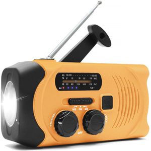 2000Mah Solar Radio Am/Fm Weer Radio Multifunctionele Draagbare Emergency Radio Met Led Zaklamp Zonne Mobiele Power Radio
