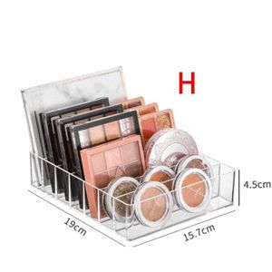 7 Grids Transparant Acryl Oogschaduw Compact Organizer Lade Organisatie Divider Make Storage Box Slot Clear Cosmetica Case