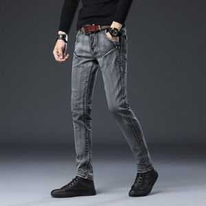 Lange Jeans Mannen Zwart Potlood Broek Top Broek Slanke Herfst Denim Elastische Rechte Broek Mannen Casual jeans