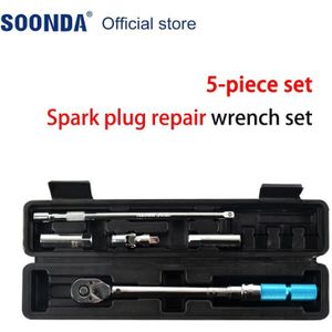 Bougie Set Preset Momentsleutel 3/8 &quot;5-60Nm Auto Onderhoud Tool Set Koppel Ratelsleutel Auto Reparatie Band Magnetische mouw