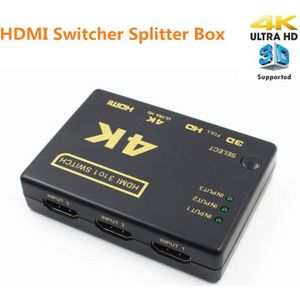 Mini Hdmi Versterker Switch, 3 Poorten 4K * 2K Switcher Splitter Box Ultra Hd Voor Dvd Hdtv Xbox PS3 PS4