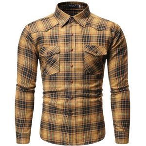 Herfst Winter Camisa Sociale Plaid Shirt Heren Lange Mouwen Dunne Wollen Jas Koreaanse dress Shirt Mannen