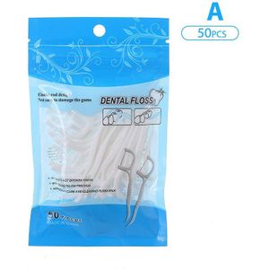 Tandzijde Flosser Picks Tandenstokers Tanden Plakken Gebitsreiniging Interdentale Borstel Dental Floss Pick Mondhygiëne Care 50/100 stuks