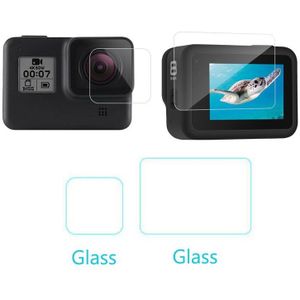 Gehard Glas Lens Scherm LCD Beschermende Film Protector Cover Case Voor GoPro Hero 8 Zwart Go pro Hero8 Action camera