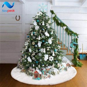 78/90/122 cm Sneeuw Pluche Kerstboom Rok Base Floor Mat Cover voor XMAS Party Home Decorations