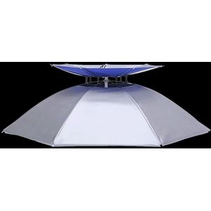 Lopen Vis Outdoor Dubbellaags Vissen Paraplu Hoed Fietsen Wandelen Kamperen Strand Zonnescherm Sunny Rainy Anti-Uv Cap Voor Mannen Vrouwen
