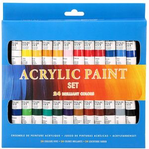 24 Kleuren/Set Verf Buizen Aquarel Verf Acrylverf Pak Voor Diy Tekening Schilderij Acryl Verf Handgeschilderde set Knuffel