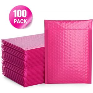 100 Pcs Bubble Mailers Gevoerde Enveloppen Gevoerd Poly Mailer Self Seal Roze Enveloppen Met Bubble Mailing Tas Pakketten