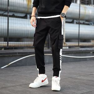 Mannen Jogger Broek Lente En Zomer Koreaanse Stijl Dunne Patchwork Pocket Mannelijke Enkellange Broek Tiener jongen N48