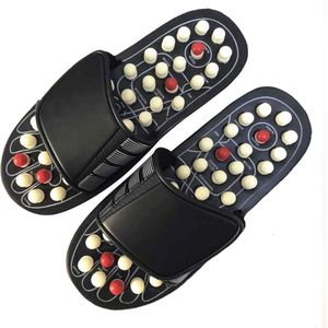 Acupunctuur Gezonde Ontspanning Man En Vrouwen Een Paar Voet Slipper Sandalen Reflex Stress Roterende Voetmassage Schoenen