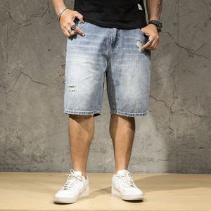 Gat Shorts Jeans Mannen Plus Size 44 46 Mannen Denim Shorts Male Zomer Casual Ripped Jean korte Mannelijke 5XL 6XL 7XL