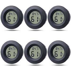 Mini Digitale Hygrometer Thermometer Indoor Vochtigheid Gauge Monitor Met Temperatuur Meter Sensor Fahrenheit (℉) 6 Pack