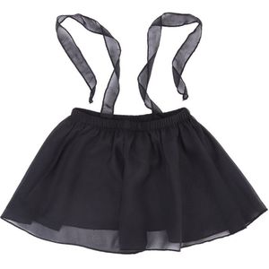 Pasgeboren Baby Meisjes Off Shoulder Tops Summer Cool Ruffle Crop Sling Tops Tee Peuter Baby Party Chiffon Mini Tutu Rokken zwart