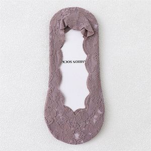 Kant Boot Sokken Vrouwen Onzichtbare Sokken Vrouwen Zomer Dunne Ondiepe Mond Sokken En Najaar Puur Katoen Bodem siliconen