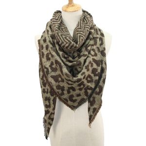 40 # Vrouwen Winter Warm Kasjmier Sjaal Leopard Printing Wrap Lange Sjaal Sjaals En Stola Cape Kwastje Zachte Sjaals foulard