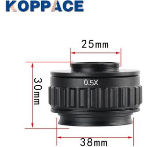 Koppace 0.5X Ctv Trinoculaire Stereo Microscoop C-Mount-Interface 25Mm Camera Interface Microscoop Camera Adapters