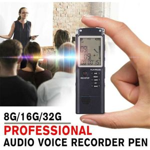 Acekool 8 GB/16 GB/32 GB Voice Recorder USB Professionele 96 Uur Dictafoon Digitale Audio Voice Recorder met WAV, MP3 Speler r20