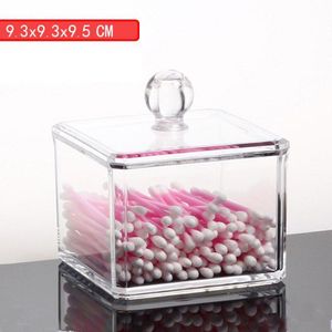 Wattenstaafjes Qtip Opslag Box Acryl Make Organizer Cosmetische Make-Up Wattenschijfje Organizer Sieraden Container (Lege Doos)