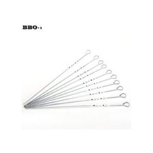 10Pcs 45Cm (15.7in) metalen Bbq Spiesjes W/Ring Gat Lange Barbecue Spiesjes Shish Kebob Bbq Sticks Espeto Churrasco Outdoor