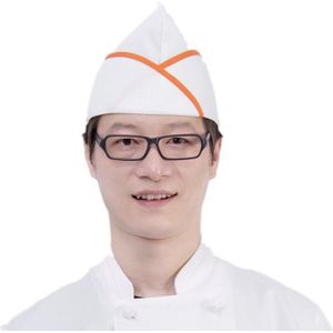 Japanse chef Boot cap restaurant sushi wit cap bakken gaas voedsel mannen en vrouwen werk hoed ober ademend kok hoed