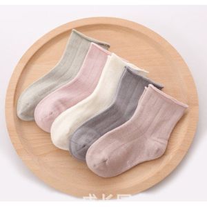 Kids Sokken Peuters Meisjes effen kleur streep sokjes Zachte Katoenen Kant baby Sokken Kids kniekousen meisje