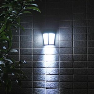 IP65 Waterdichte Solar Outdoor Energie Sensor Licht Wandlamp Tuin Binnenplaats Licht Hek Licht Veranda Lamp Wit/Warm Wit