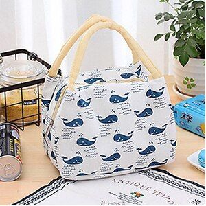 Lunch Draagbare Tas Picknick Tote Geïsoleerde Canvas Thermische Koeler Eten Zakken Outdoor Strand Leuke Tassen Voor Camping Wandelen Vrouwen Kids