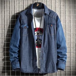 Lente Toevallige Denim Mannelijke Shirt Jeugd Koreaanse Stijl Losse Casual Alle-Wedstrijd Katoen Volledige Lengte Mouwen Top jas Jas