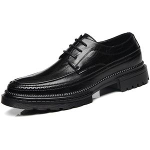 Misalwa Brogue Casual Jurk Herenschoenen Platform Oxford Mannen Formele Bruiloft Schoenen Trend Jonge Mannen Eenvoudige Pak Schoeisel