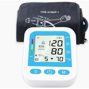 Bovenarm Bloeddrukmeter Engels Voice Automatische Elektrische Pr Tonometer Lcd-scherm Digitale Bloeddrukmeter