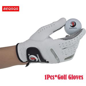 1Pcs Golf Handschoenen Rechterhand Zachte Ademend Leer Anti-Slip Golf Handschoenen Voor Mannen