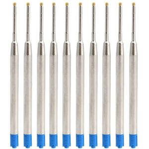 10Pcs Universele Standaard Stijl Blauw/Zwarte Inkt 1Mm Medium Nib Balpen Vullingen