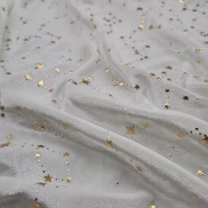 Fluwelen Stof Prachtige Zijdeachtige Golden Star Voor Jurk Broek Luxe Zachte Rekbare Thuis Textiel