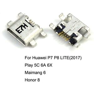 Yuxi 10Pcs Micro Mini Usb Opladen Port Jack Socket Connector Voor Huawei G7 Y5 P7 P8 Honor 9 10 lite Spelen 5C 6A 6X 7 7A 7X 8A 8C