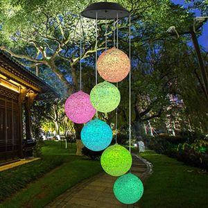 Led Zonne-energie Vlinder Windgong Licht Huis Tuin Opknoping Lamp Decor Outdoor Solar Vlinder Wind Chime