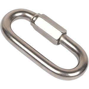 304 Rvs Schroef Lock Quick Links Chain Klimmen Karabijnhaak Oval Carabiner Spring Snap Clip Haken Sleutelhanger (M12)