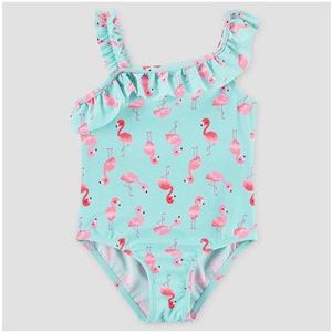 Casual Slim Print Baby Peuter Meisje Kids Flamingo Badpak Badmode Tankini Bikini Badpak Kleren