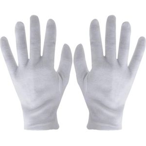 10/20 Pairs Herbruikbare Witte Katoenen Handschoenen Dunne Elastische Zachte Handschoenen Voor Droge Hand Handschoenen Ceremoniële Inspectie Handschoenen