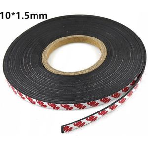 10 meter Rubber Magneet 10*1.5mm zelfklevende Flexibele Magnetische Strip Rubber Magneet Tape breedte 10mm dikte 1.5mm