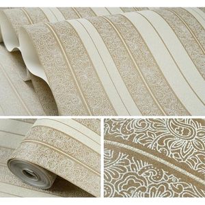 Beibehang Europese verticale strepen behang woonkamer 3d non-woven behang TV achtergrond muur papel de parede