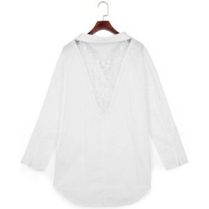 Moederschap V-hals Chiffon Blouse Zomer Mode Toevallige Witte Shirts Losse Tops Effen Kleur Kleding Voor Zwangere Vrouwen