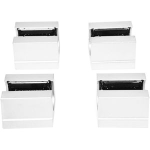 4x Aluminium Lineaire schuiven blok Motion Router Massief Blok C Zilver (SBR16UU, 16mm)