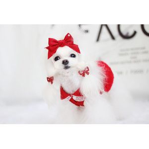 Nieuwkomers rode kleur zoete warme winter Hond parka kleding Puppy Kleding Vestidos vest kat Huisdieren honden jassen Jas Jassen
