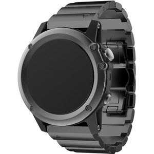 Metalen Armband Roestvrij Stalen Horloge Wrist Band Strap Voor Garmin Fenix 3/Hr Kleur: Zwart