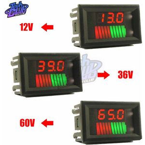 10 Segment Batterij Niveau Led Dual Display 12 V/36 V/60 V 24 V/48 V /72V Lithium Batterij Capaciteit Meter Lading Indicator Batterij Test