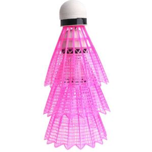 OOTDTY 3pcs LED Glowing Light Up Plastic Badminton Shuttles Kleurrijke Verlichting Ballen