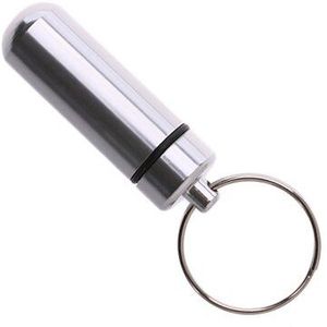 1 Pc Draagbare Reizen Pil Geneeskunde Box Case Waterdichte Container Sleutelhanger Gereedschap Capsule Fles Sleutelhanger Keten Geneeskunde Doos