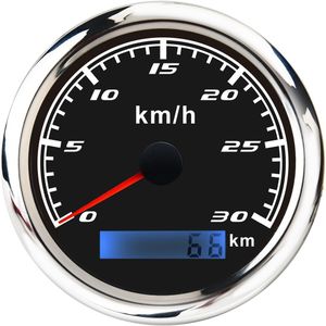 85Mm (3/8 '') Digitale Snelheidsmeter Gauge 0-200 Km/h Kilometerteller Voor Atv Motorfiets Marine Boot Kilometerstand