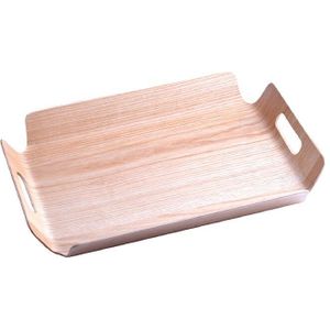 Luxe Bureau Tafel Bamboe In Bed Brood Houten Lade Hout Fruit Ontbijt Eten Cake Koffie Thee Dienblad Met Handgrepen