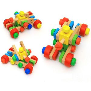 80 Pcs Spelen Houten Oefening Baby Intelligentie Verscheidenheid Multifunctionele Moer Combinatie Kinderen Puzzel Vroege Onderwijs Speelgoed